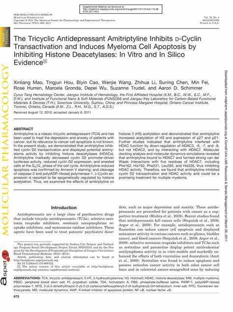 Amitriptyline and myeloma