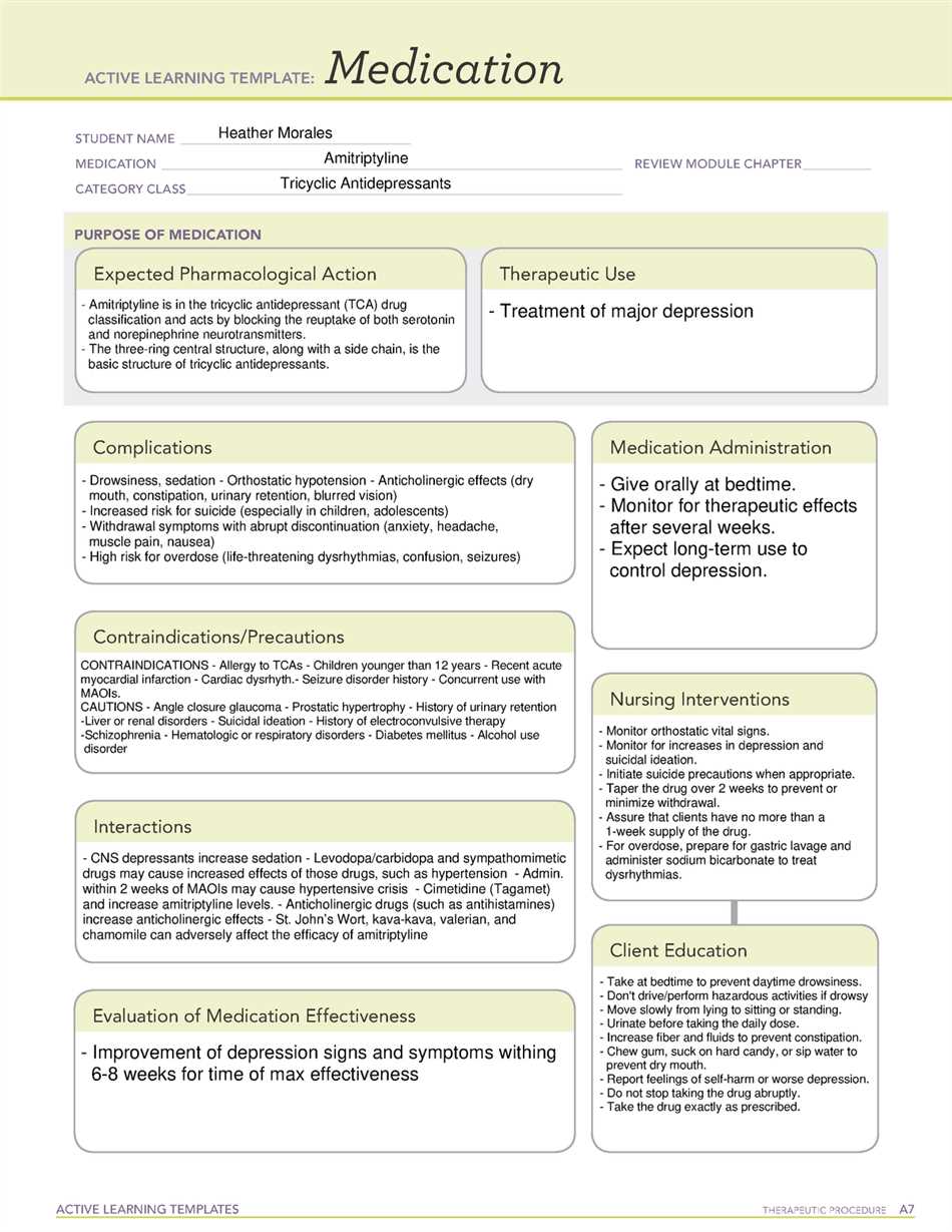 Amitriptyline msds sheet