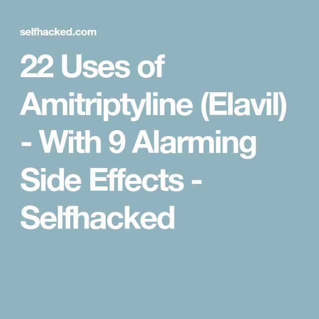 Amitriptyline side effects diarrhea