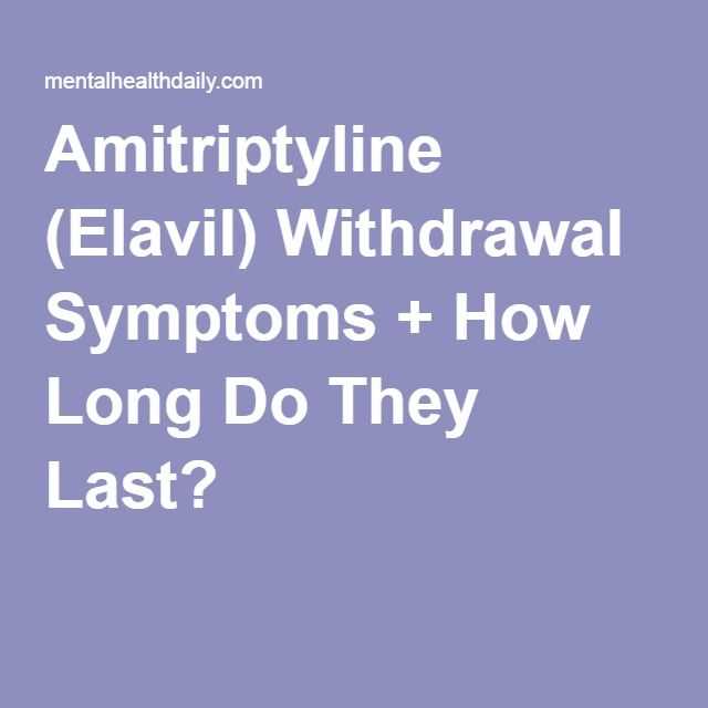 Amitriptyline withdrawal chest pain